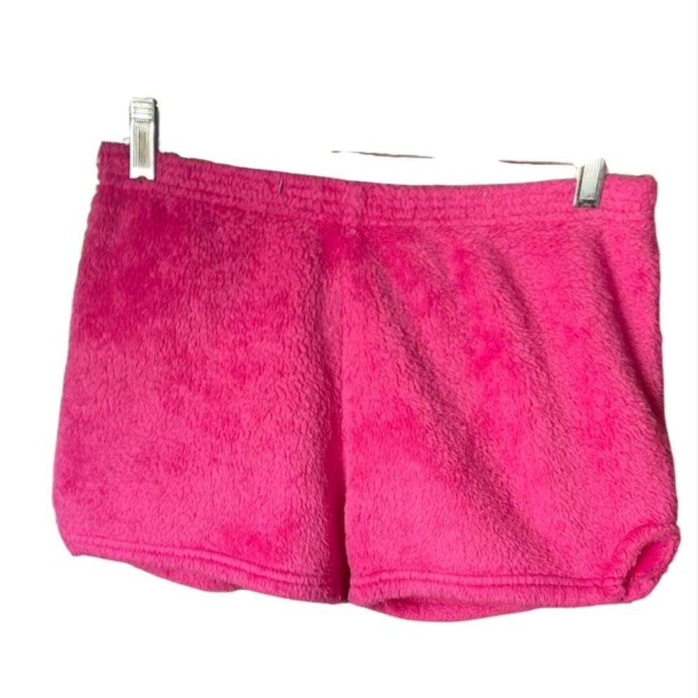 1046. Made with Love and Kisses Cozy Pink Fleece‎ Women Shorts